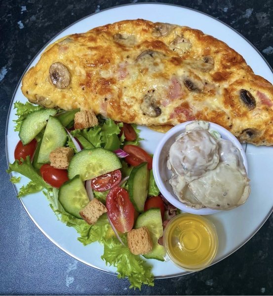 Ham & Mushroom Omelette